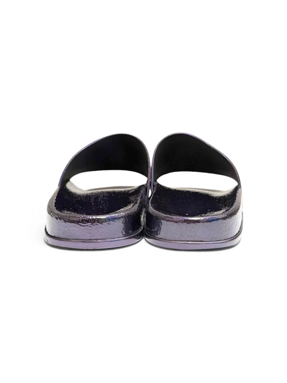 Maison Margiela Paris Logo Slide Sandals Metallic Purple EU 42 Made in Italy